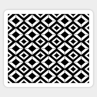 Abstract geometric pattern - black and white. Sticker